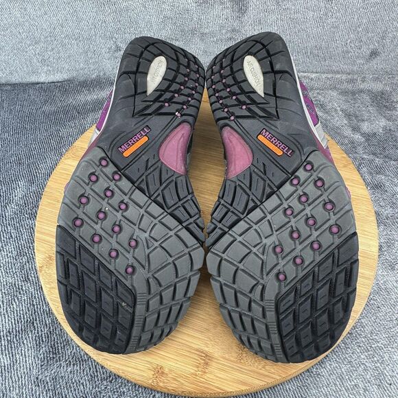Merrell Hiking Shoes Womens Size 10.5 Gray Purple Trail Air Cushion Mesh J24362 - Picture 7 of 9